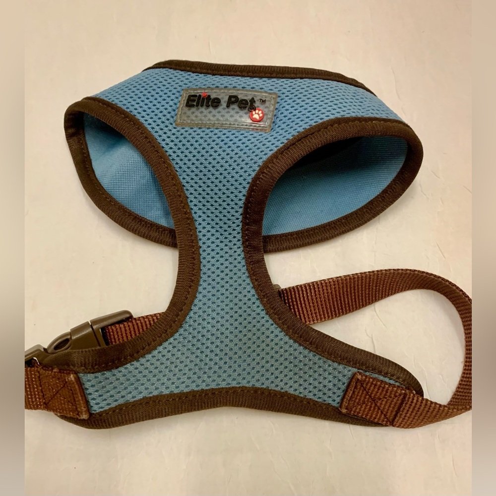 Elite Pet Blue and Brown Dog Harness. Small